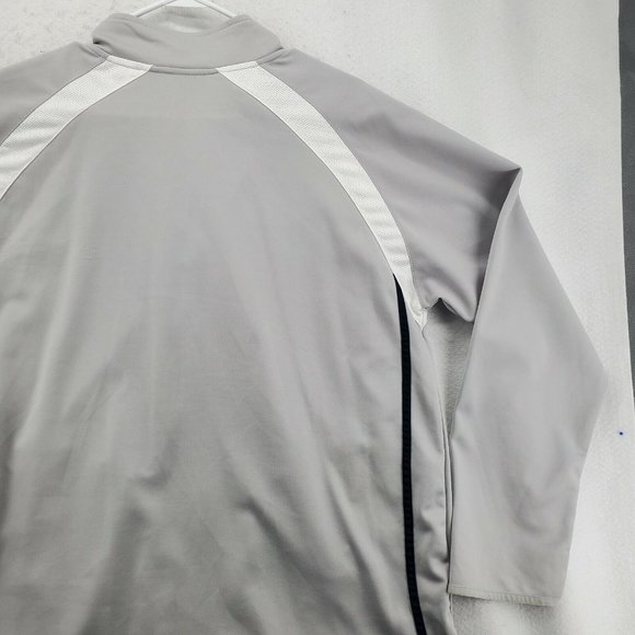 Starter Jacket Men's Full Zip High Neck Long Sleeve Pockets Gray Large - Picture 10 of 11